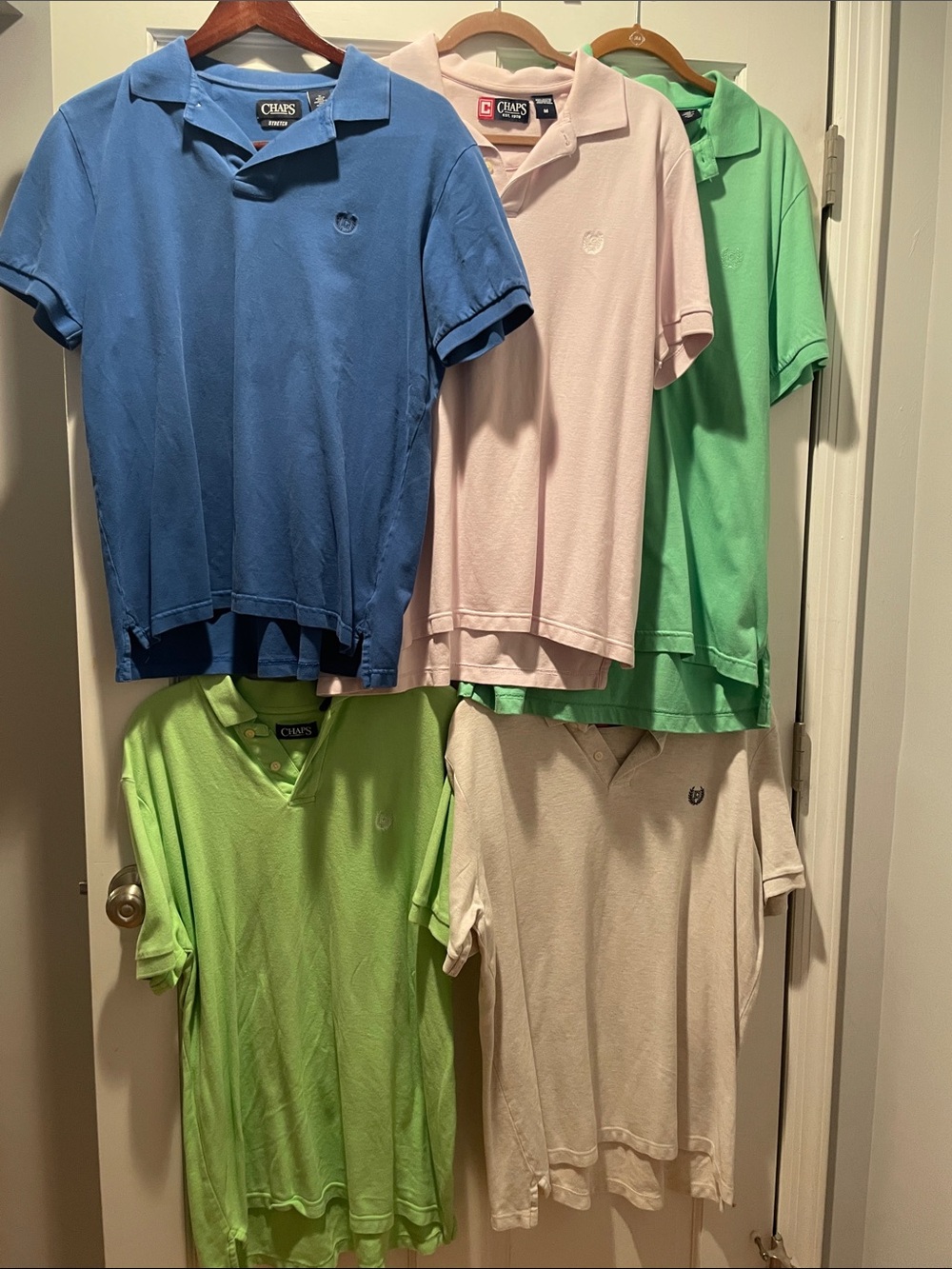Chaps Men Size M Polo Shirt Lot of 5 Shirts